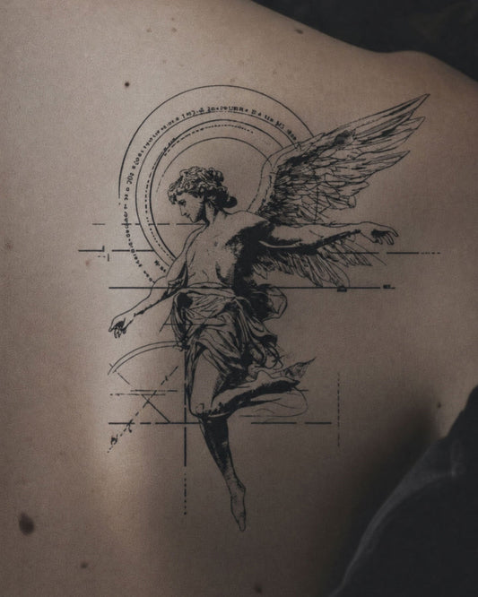 Angel Circle temporary tattoo