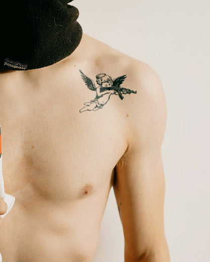 Angel Gangster temporary tattoo