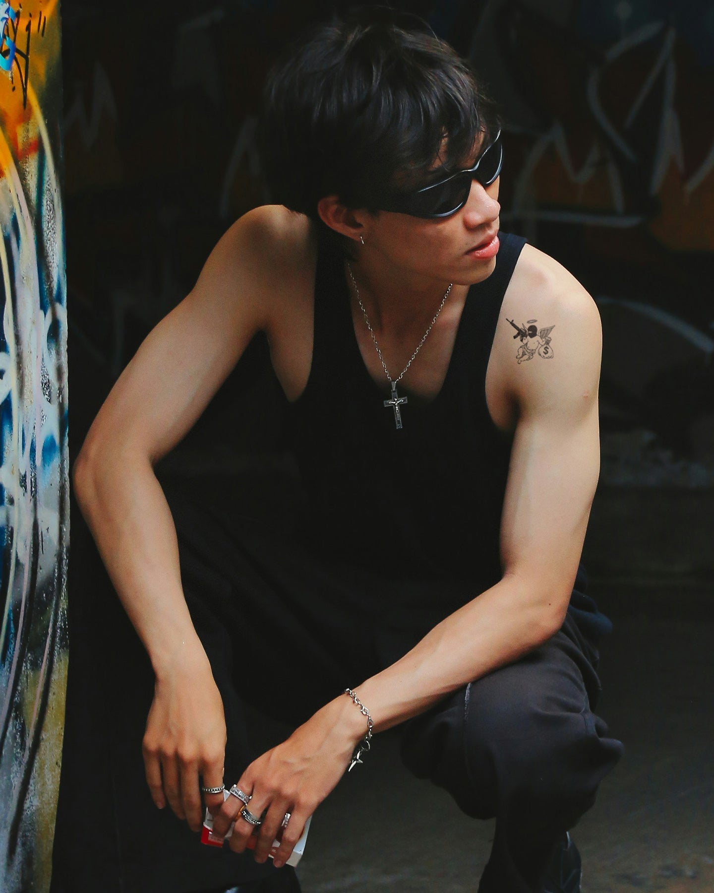 Angel Gone Bad temporary tattoo