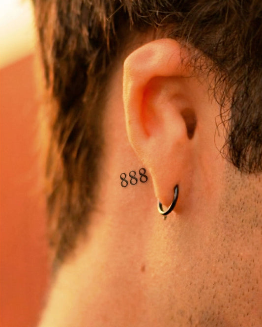 Angel Number Classic temporary tattoo
