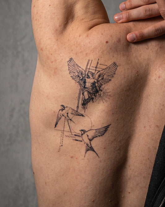 Angel Power temporary tattoo