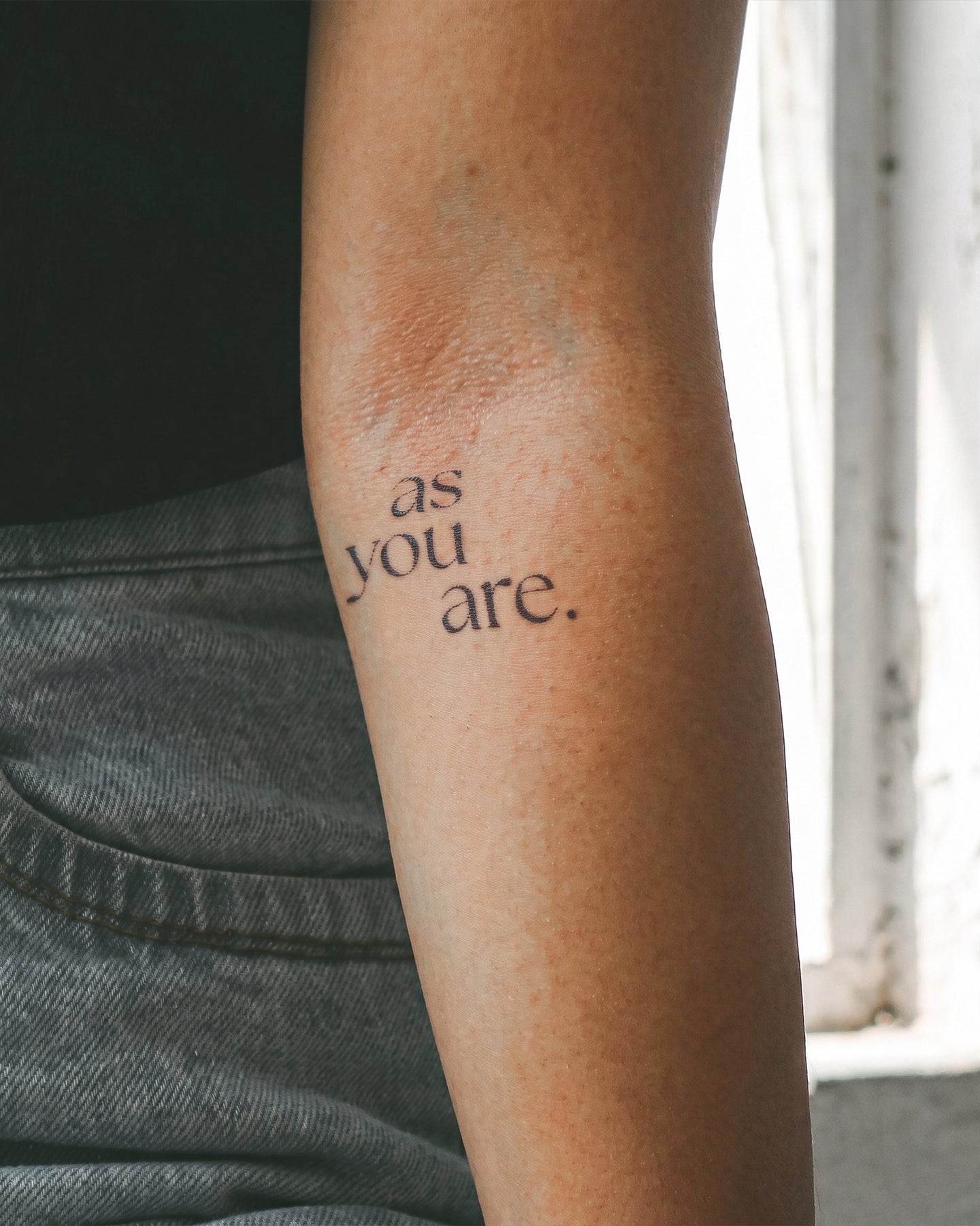 As You Are temporary tattoo