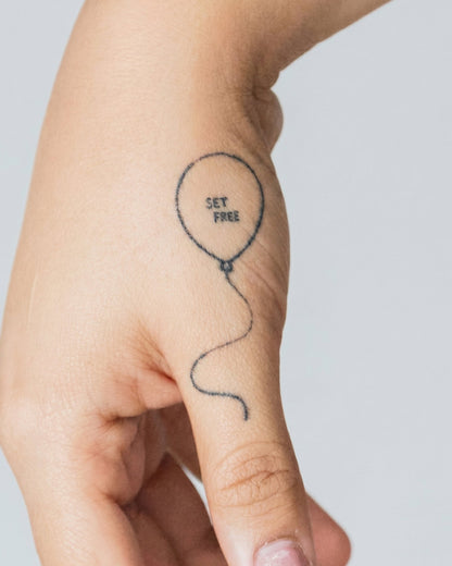 Balloon temporary tattoo