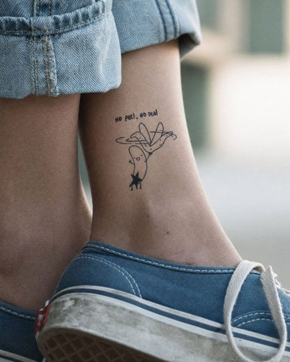 Banana Gets Naked temporary tattoo