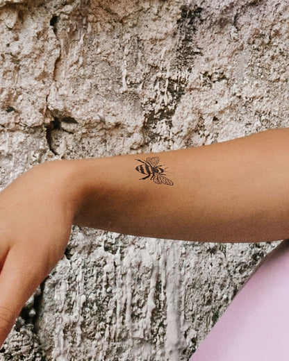 Bee temporary tattoo