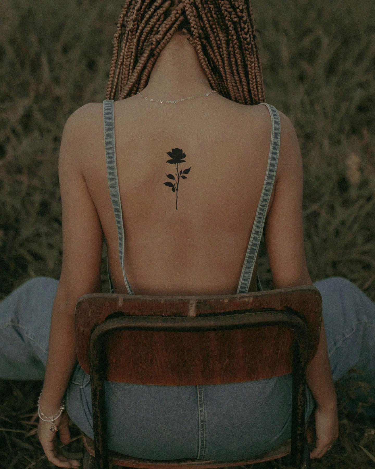Black Rose temporary tattoo