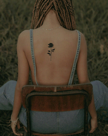 Black Rose temporary tattoo