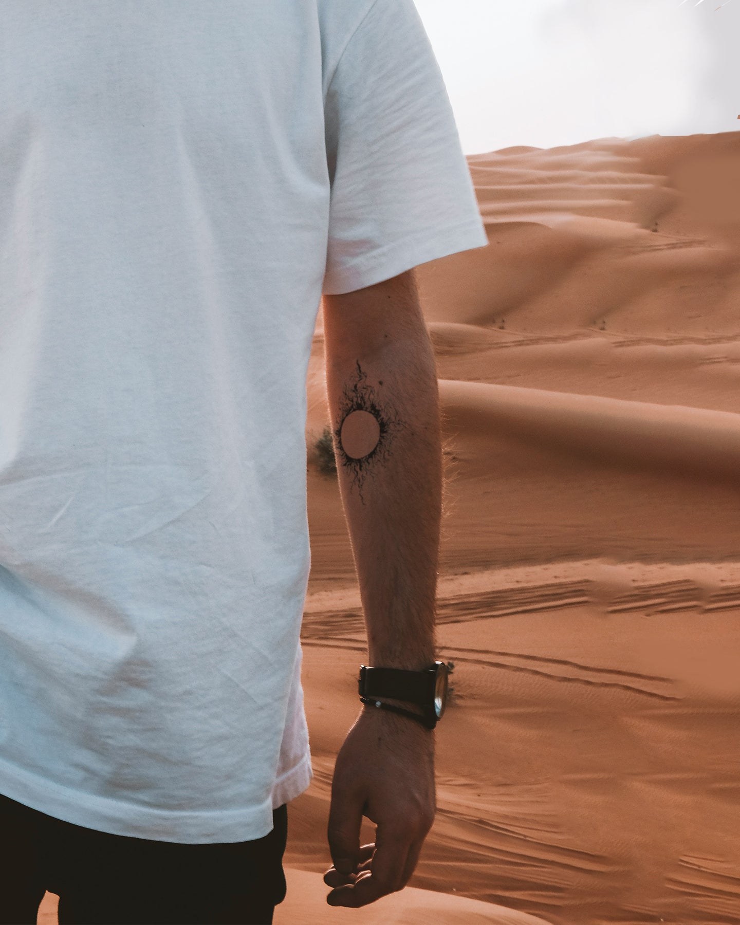 Black Sun temporary tattoo