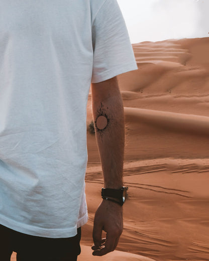 Black Sun temporary tattoo