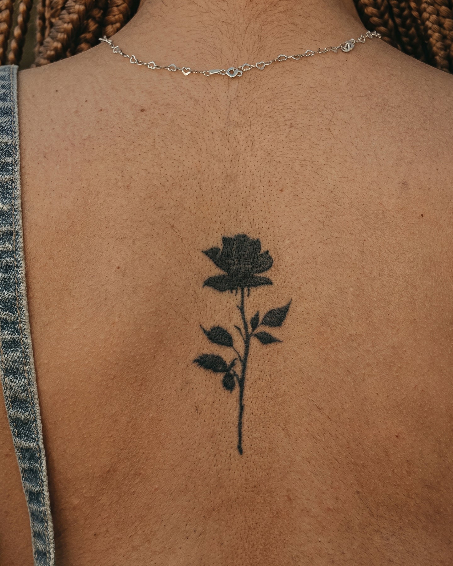 Black Rose temporary tattoo