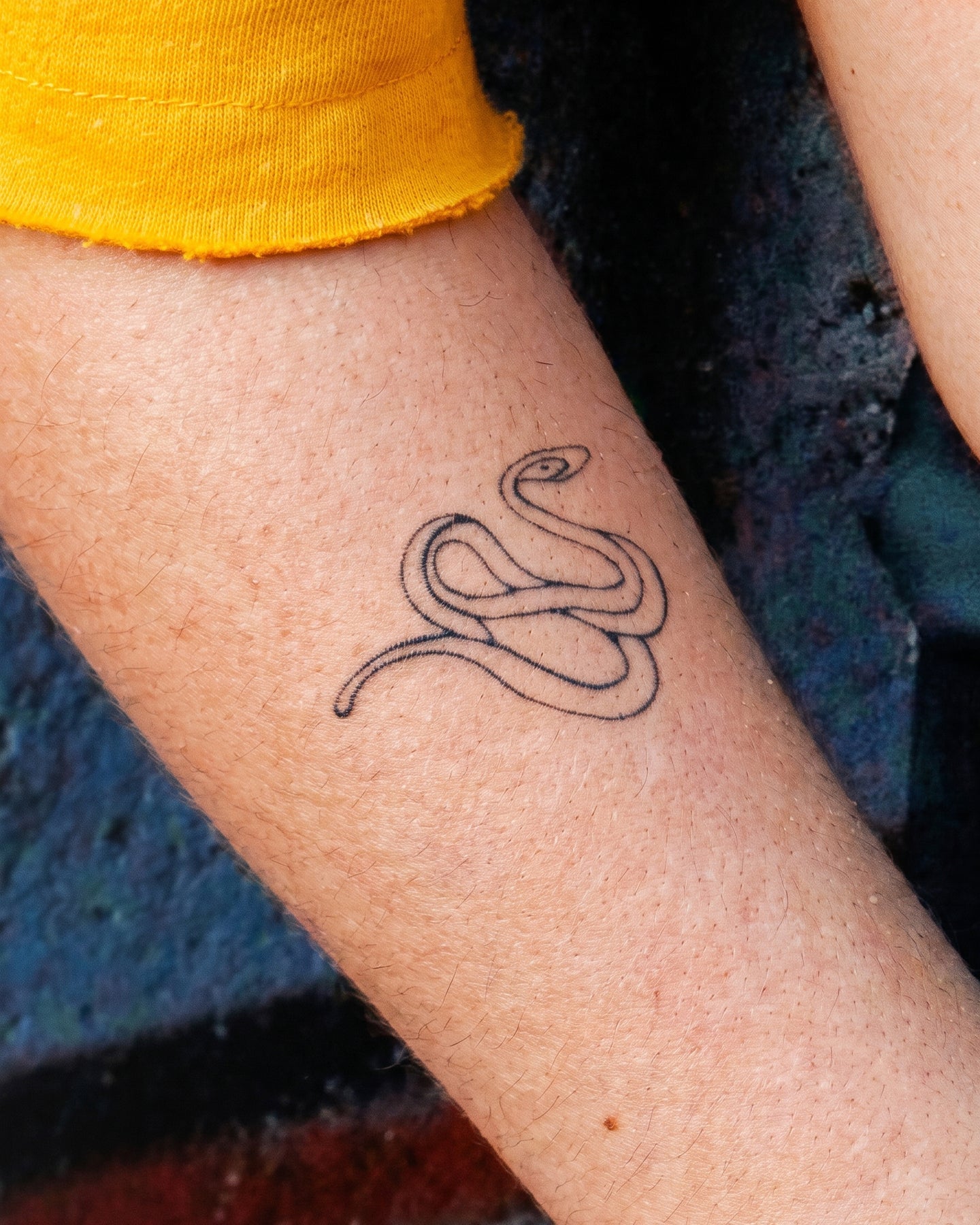 Boring Snake temporary tattoo
