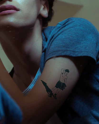 Boy temporary tattoo