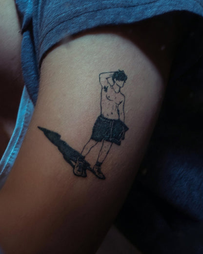 Boy temporary tattoo