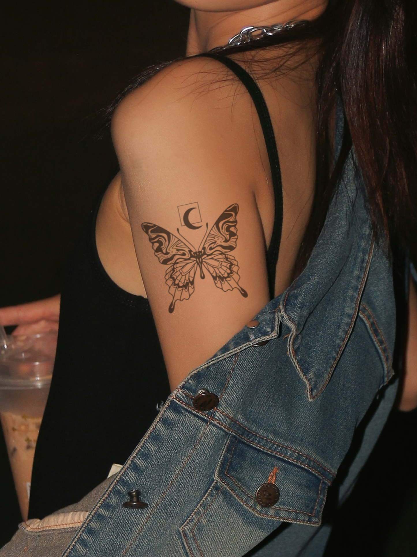Butterfly Fluid temporary tattoo