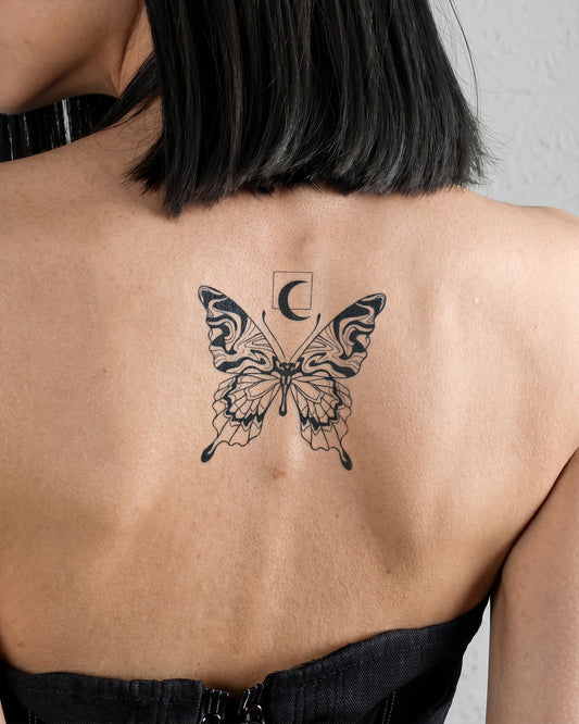 Butterfly Fluid temporary tattoo