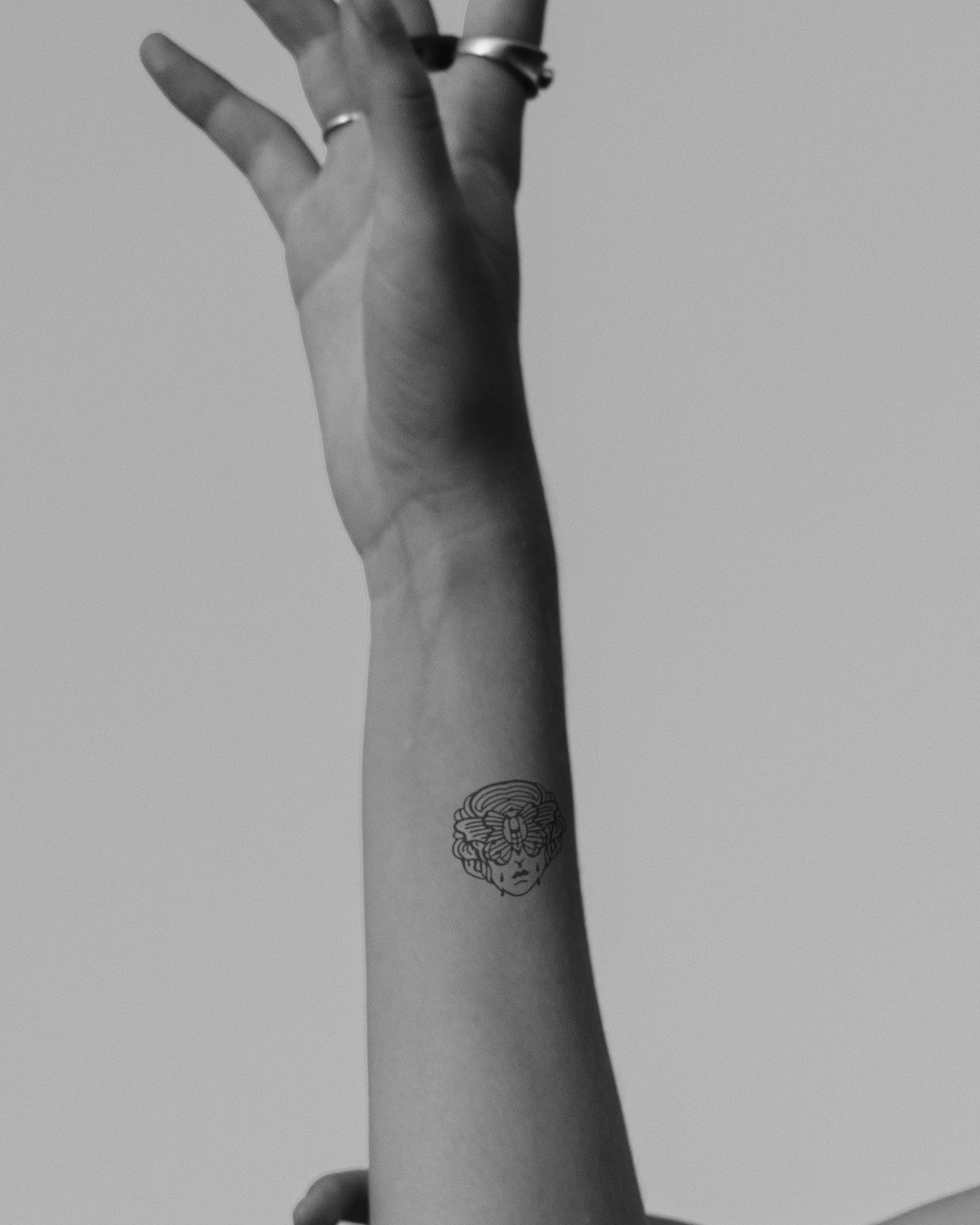 Butterfly Head temporary tattoo
