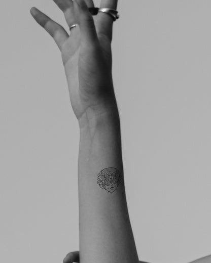 Butterfly Head temporary tattoo