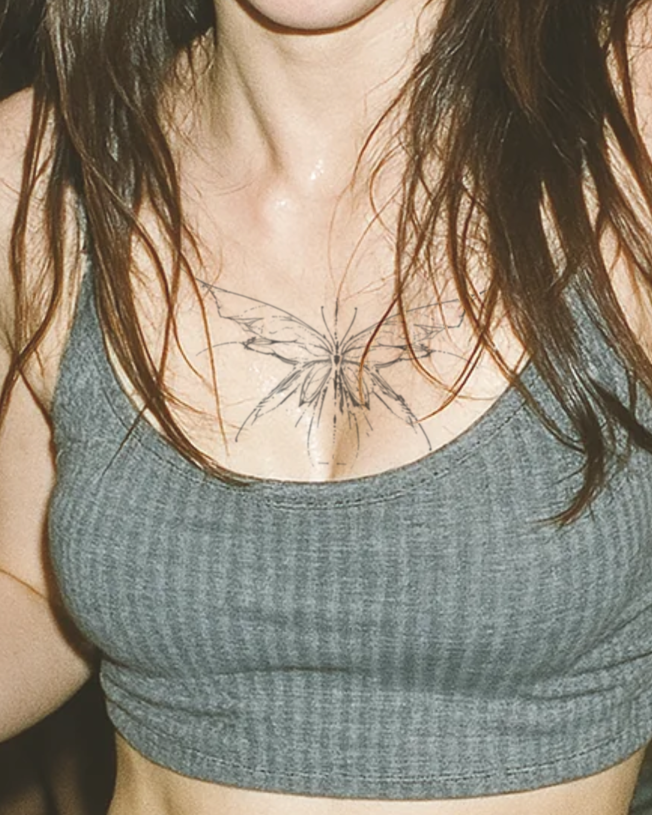 Butterfly Trash temporary tattoo