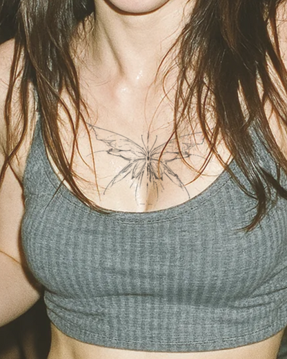 Butterfly Trash temporary tattoo