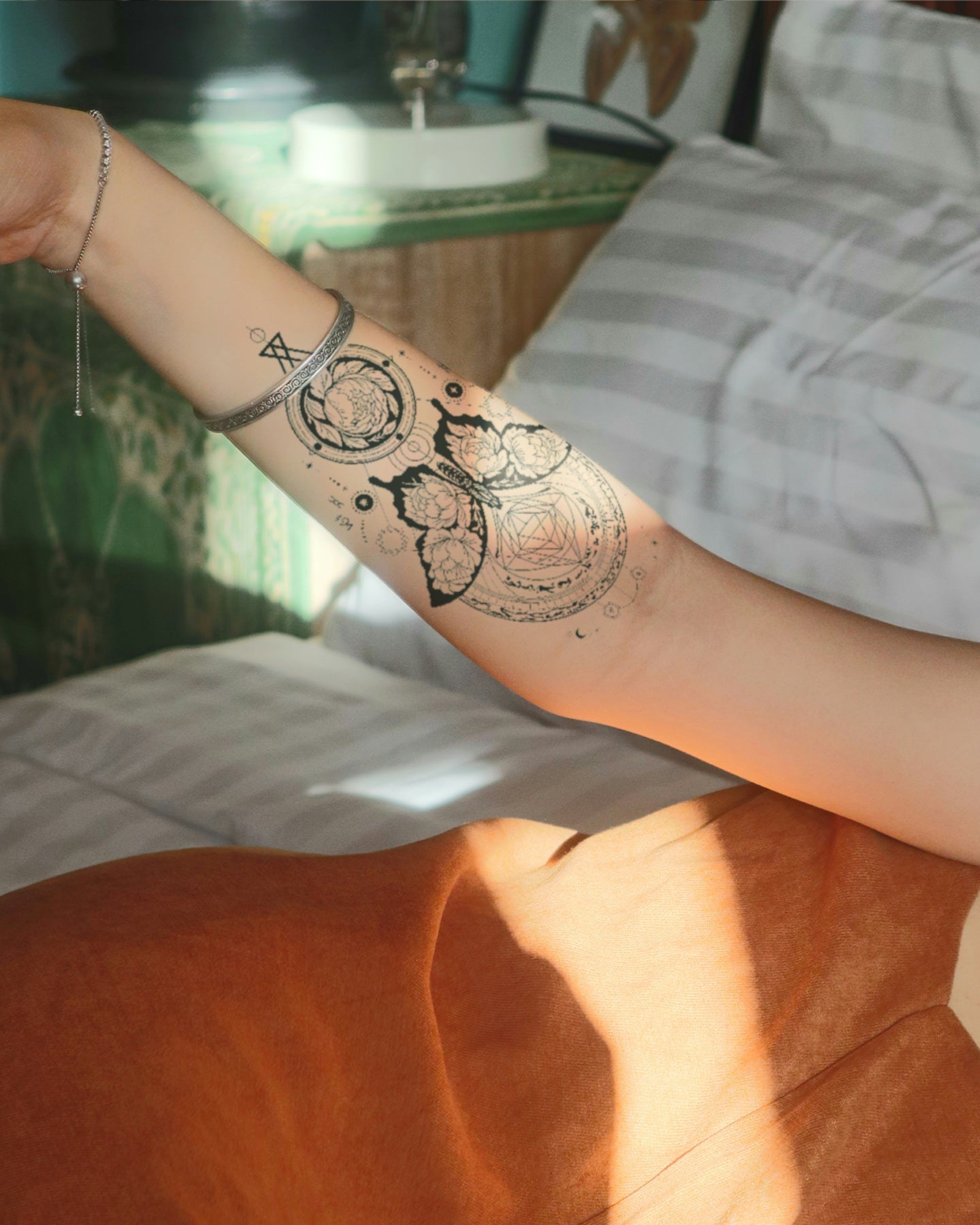 Butterfly Universe temporary tattoo