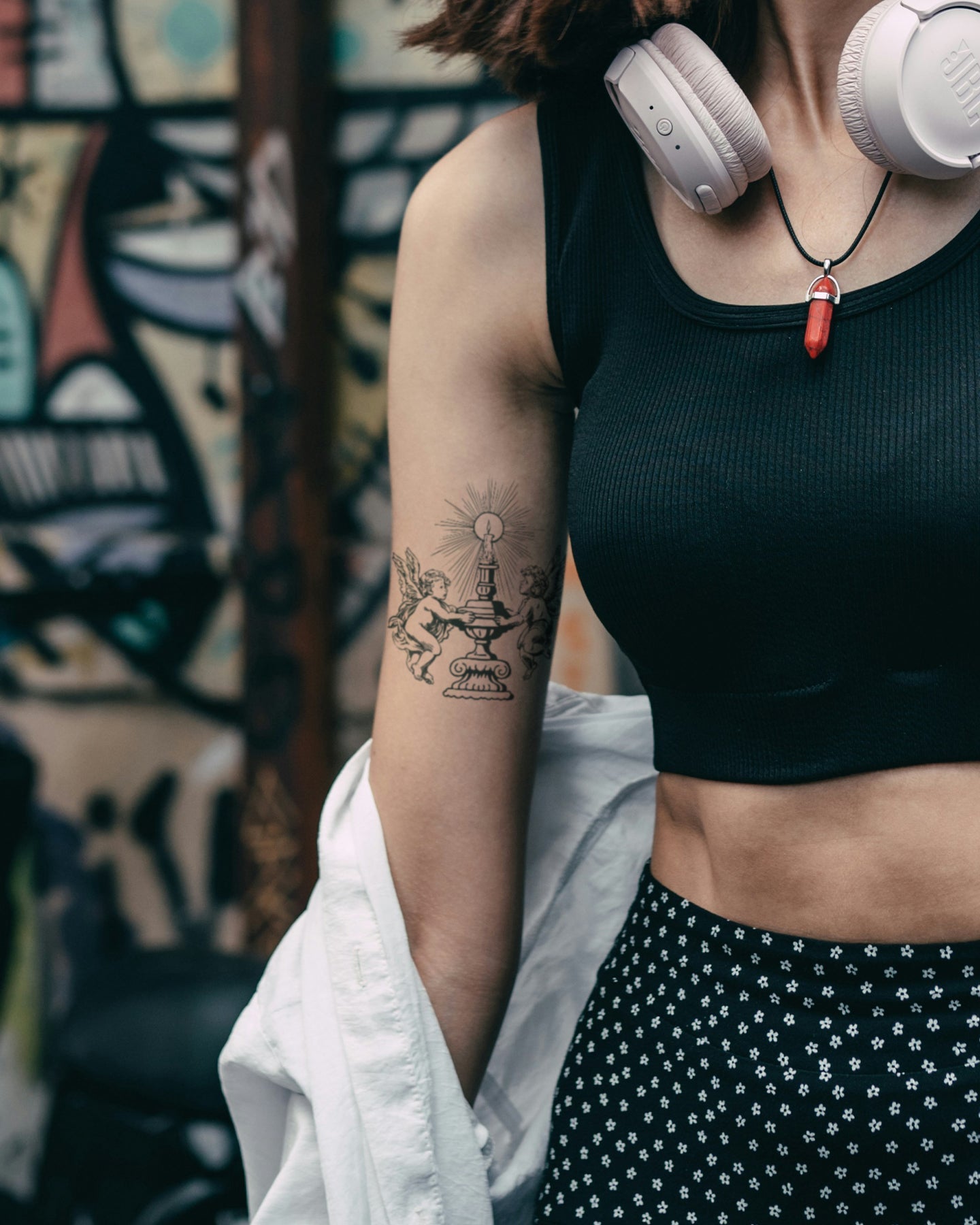 Candle Angels temporary tattoo
