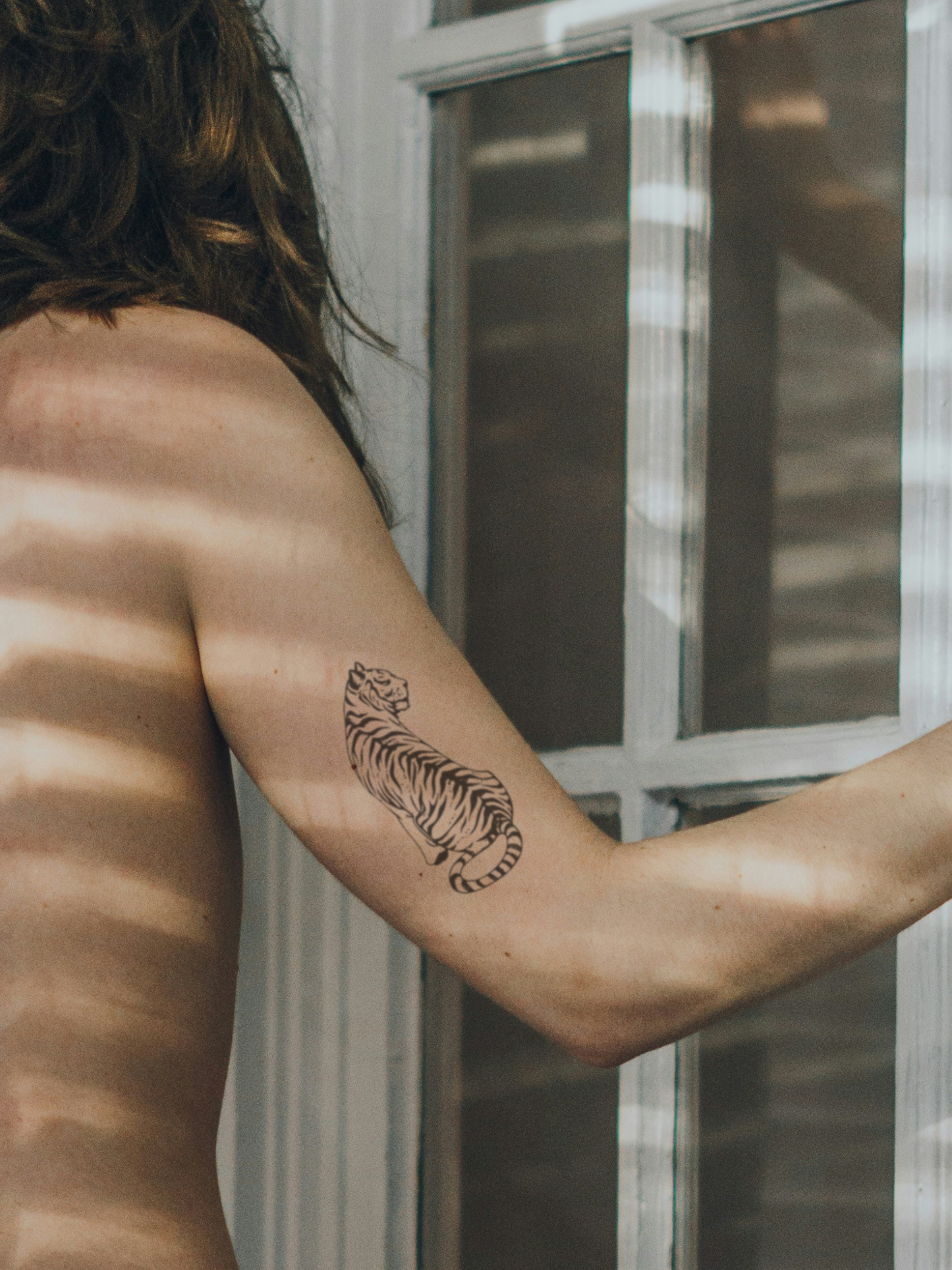 Chill Tiger temporary tattoo