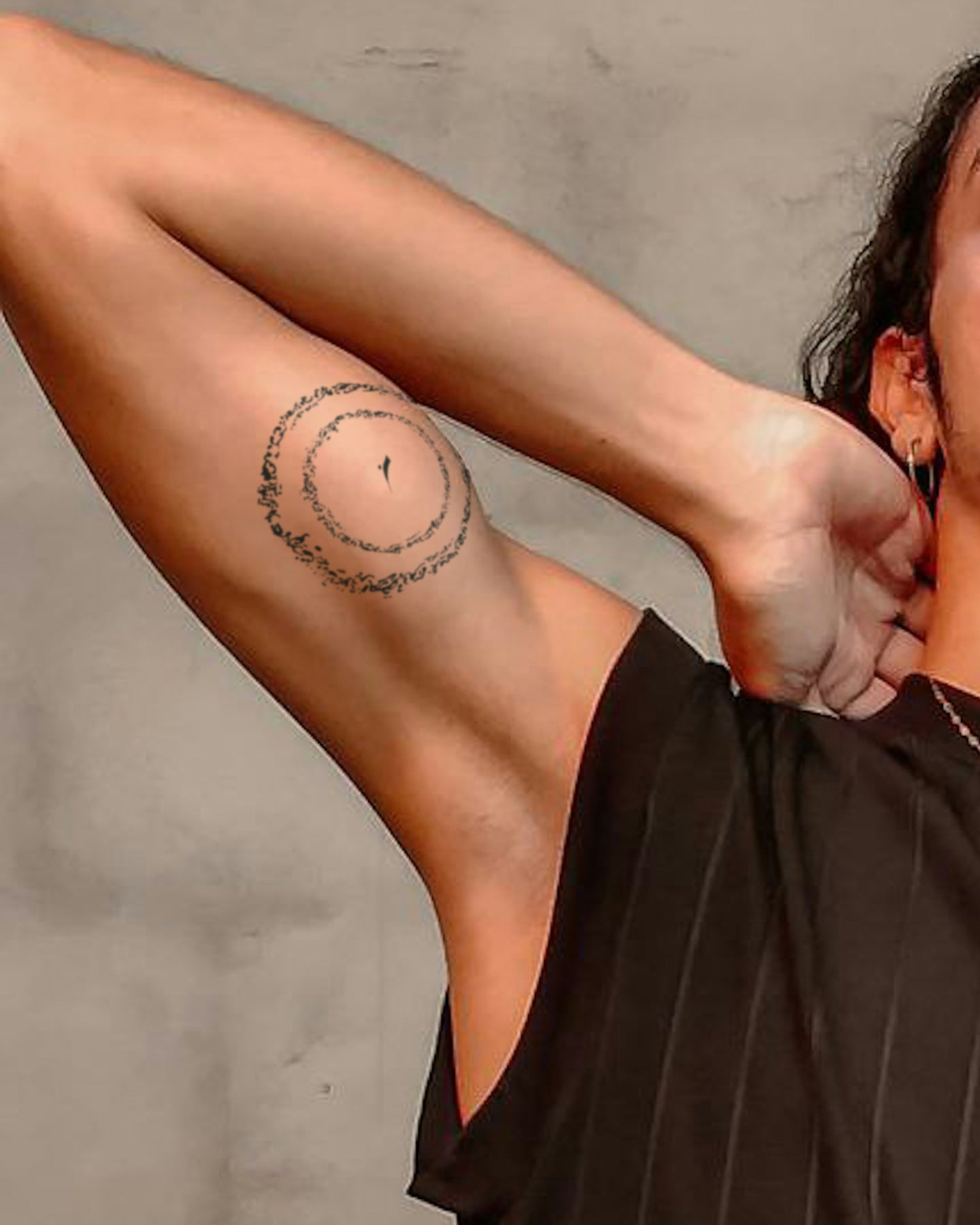Circle Asemic temporary tattoo