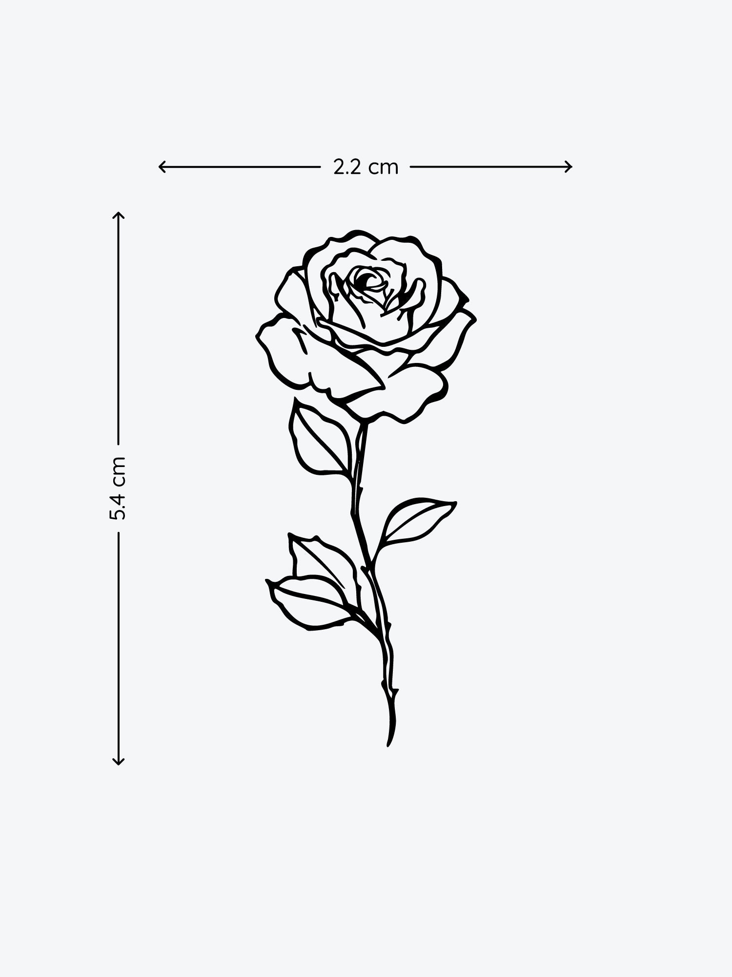 Clean Rose temporary tattoo