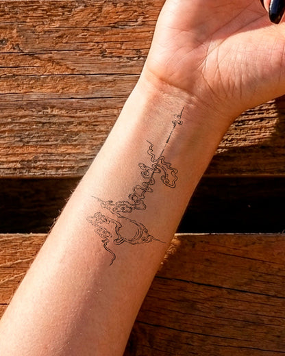 Cloudline temporary tattoo