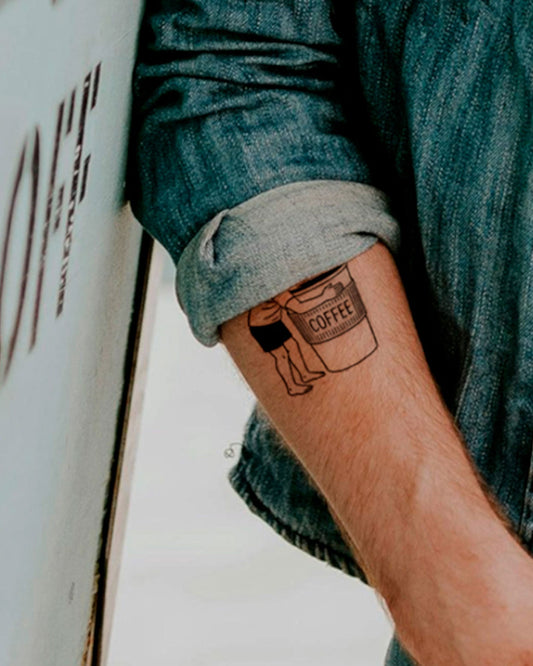 Coffee Break temporary tattoo