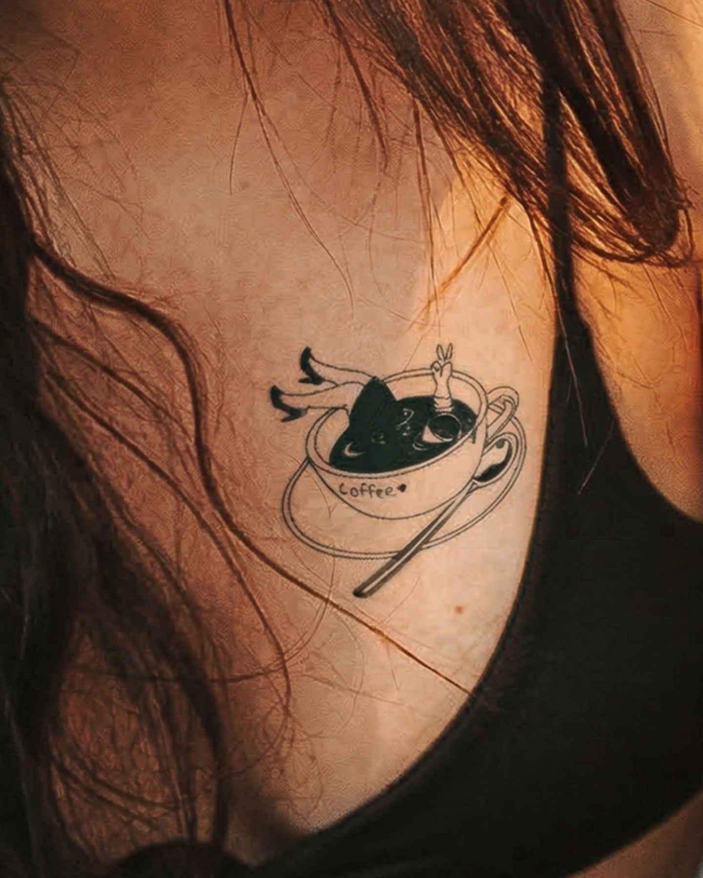 Coffee Nap temporary tattoo