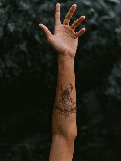 Consciousness Meditation temporary tattoo