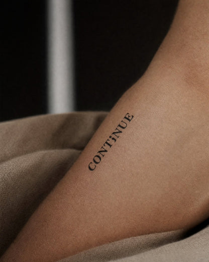 Continue temporary tattoo
