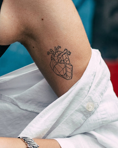 Crystal Heart temporary tattoo