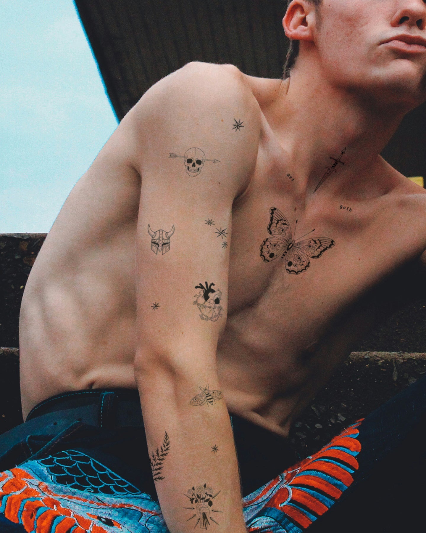 Dark Vibes Bundle Big (12 Tattoos) temporary tattoo