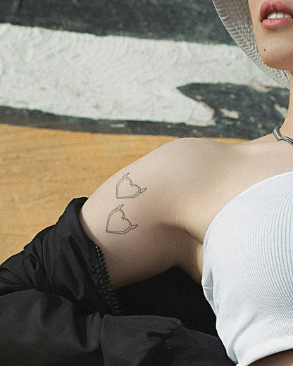 Devil Heart temporary tattoo