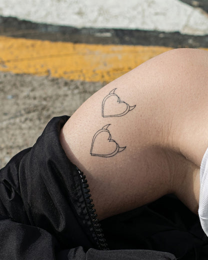 Devil Heart temporary tattoo