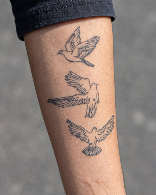 Dove Trio Bundle (3 Tattoos) temporary tattoo
