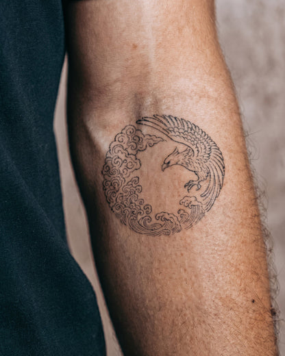 Eagle In Clouds temporary tattoo