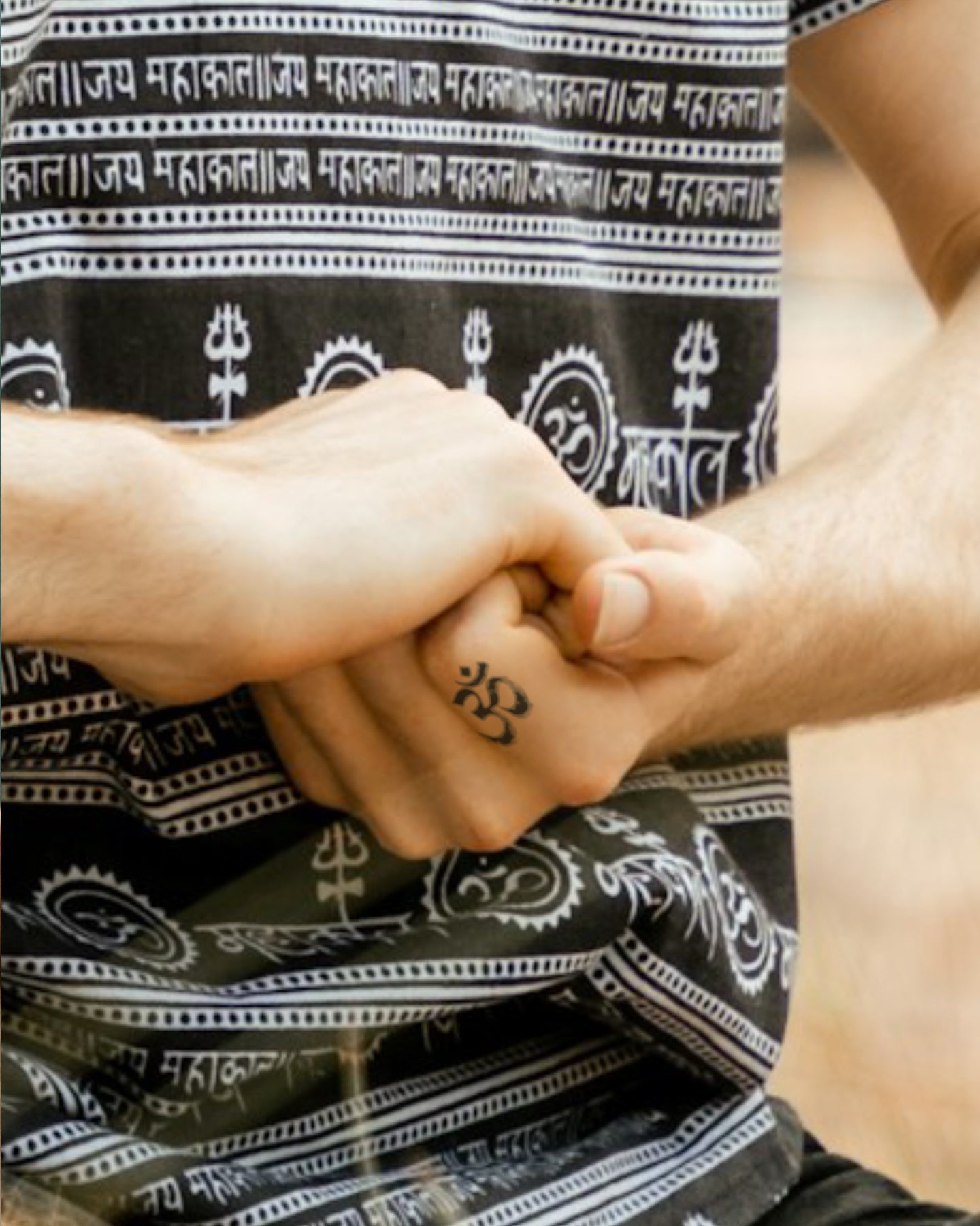Echo of Om temporary tattoo