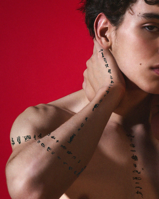 Egypt Asemic temporary tattoo