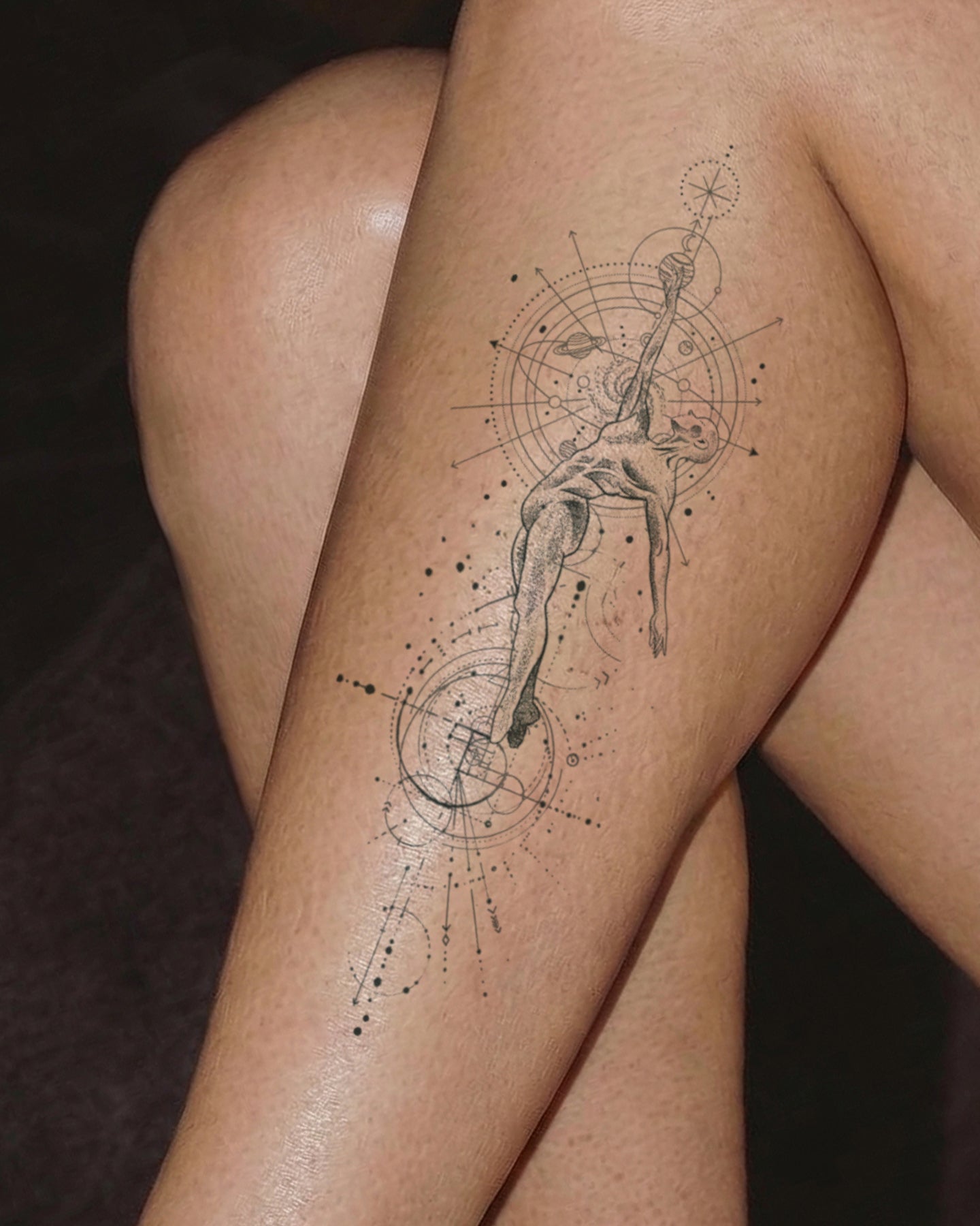 Elegant Sculpture temporary tattoo