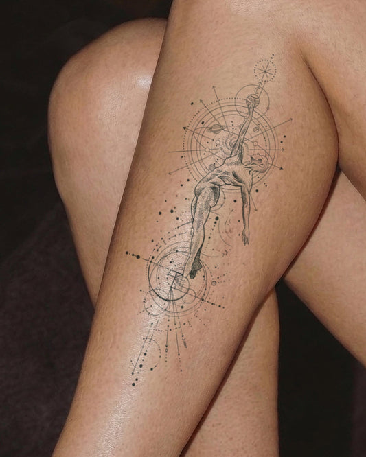Elegant Sculpture temporary tattoo