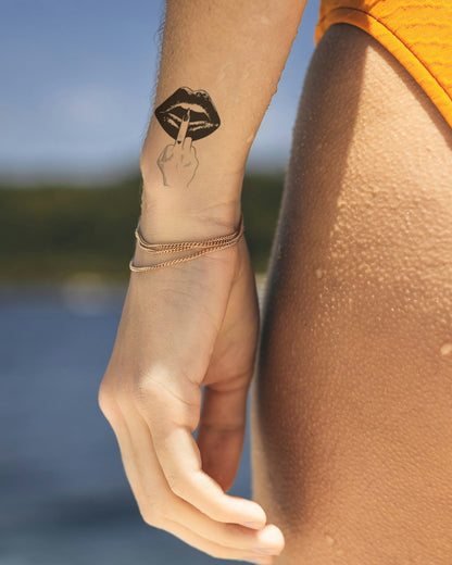 F Kiss temporary tattoo