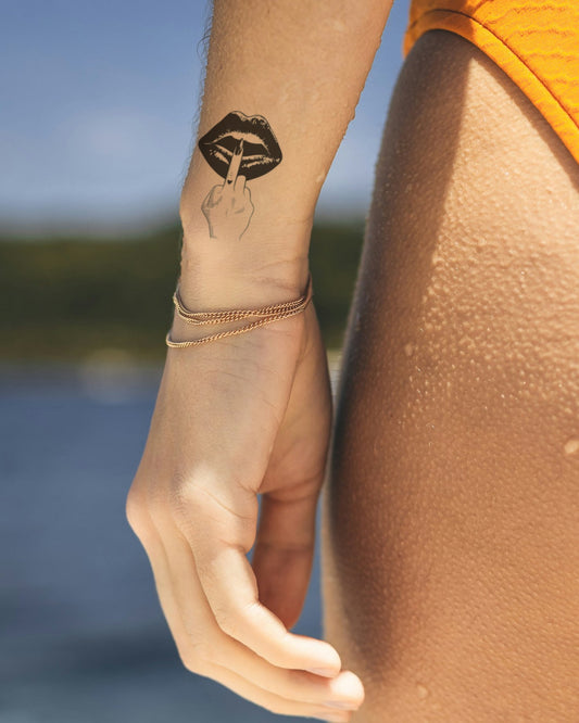 F Kiss temporary tattoo