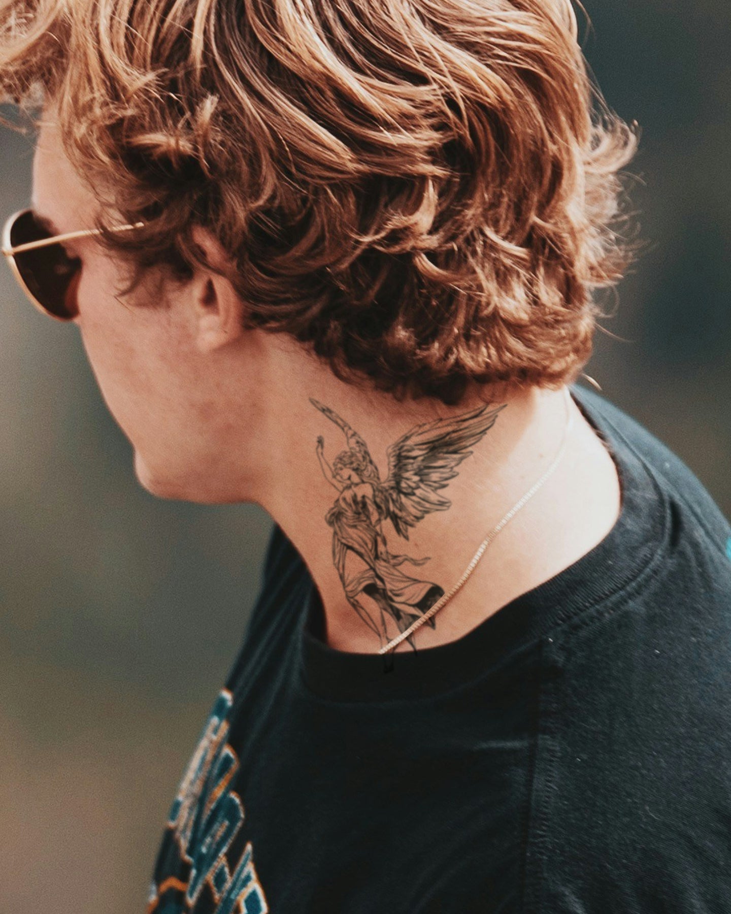 Female Angel temporary tattoo
