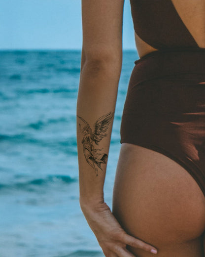 Female Angel temporary tattoo