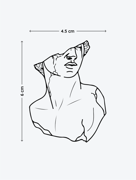 Broken Sculpture temporary tattoo