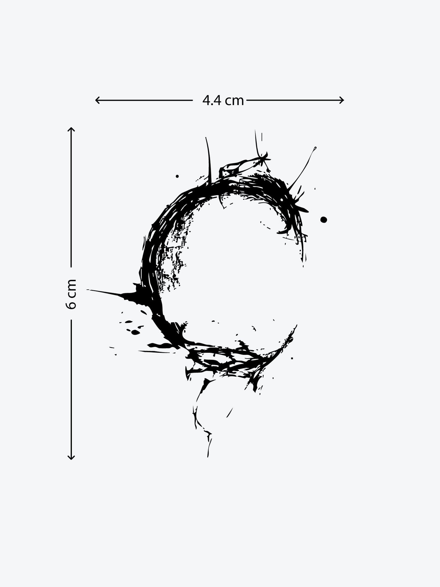 Moon Sketchwork temporary tattoo