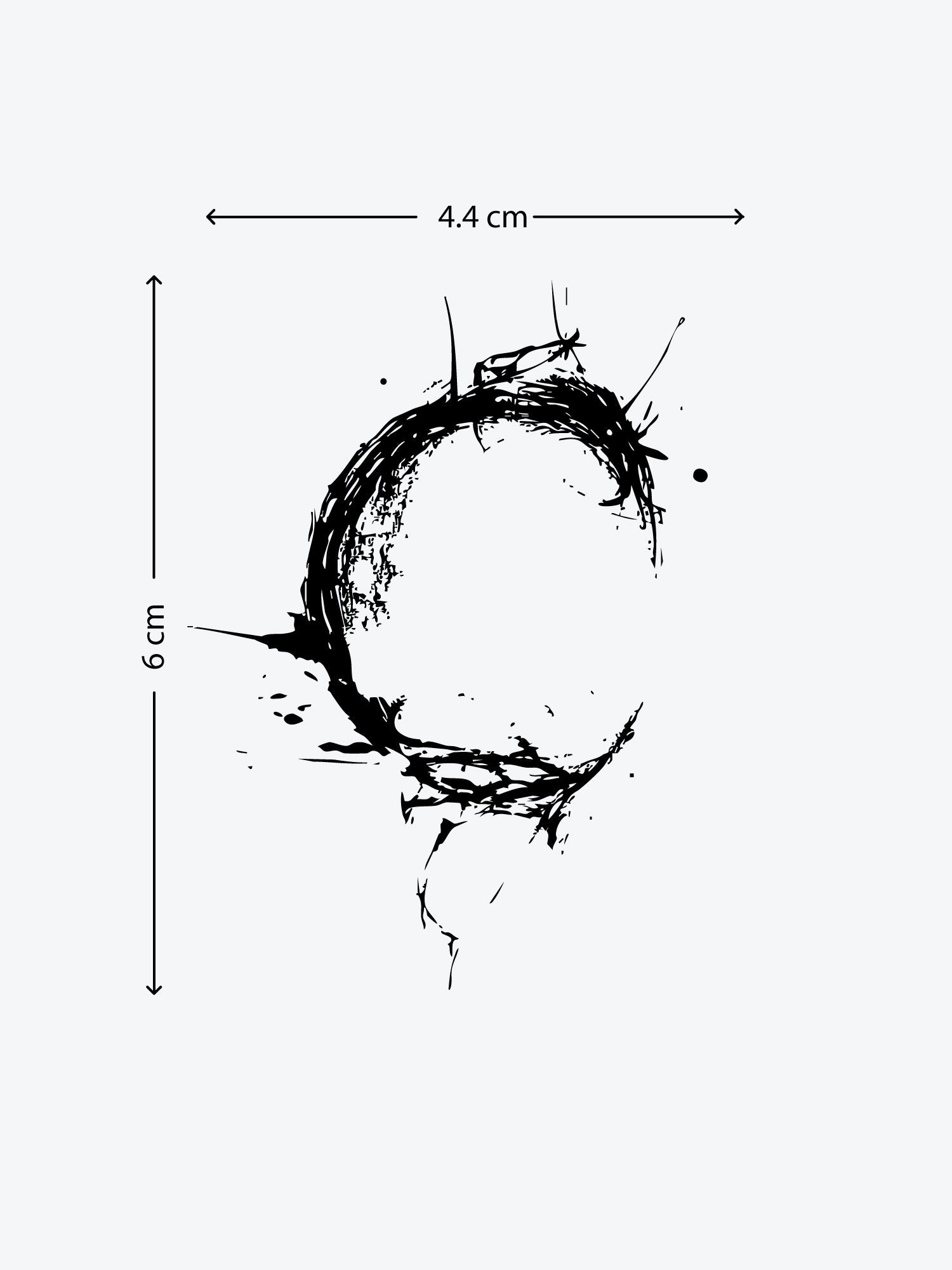 Moon Sketchwork temporary tattoo